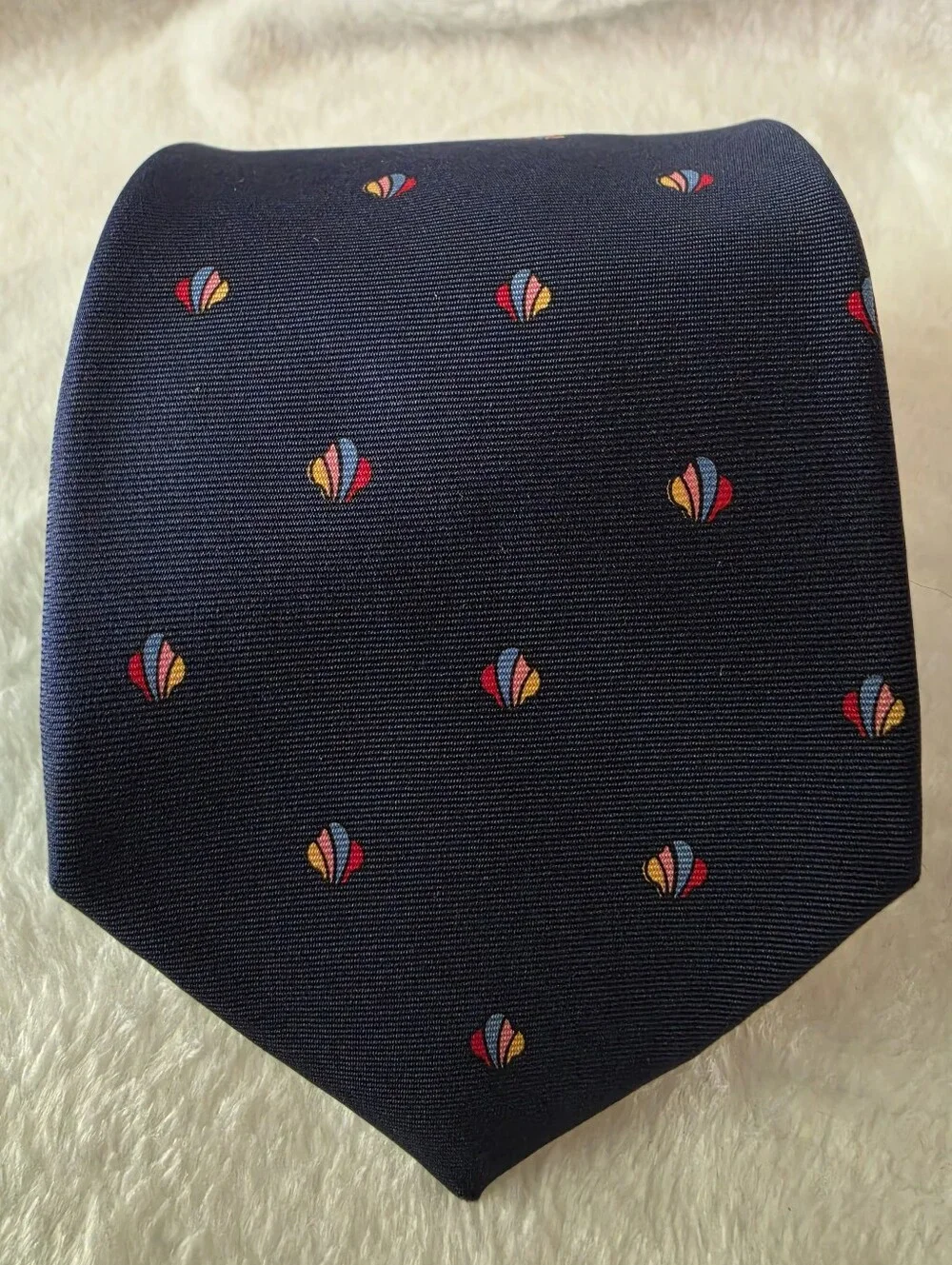 Carriage Cravats Vintage Mens Necktie Navy Multi MCM Print